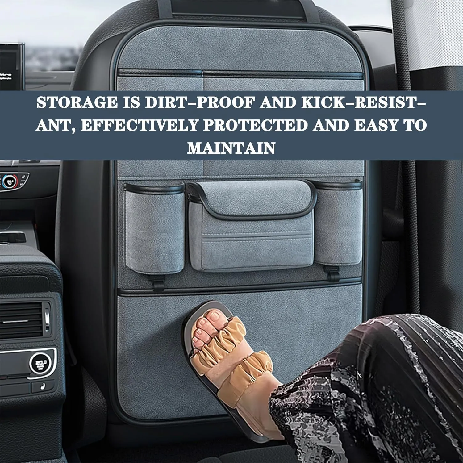 Car Backseat Organizer for Chevrolet Statesman Veritas Rezzo Equinox G2X Trailblazer Waterproof and Stain Resistant Car Organiser Back Seat Kids Back Seat Organiser,Brown, normal