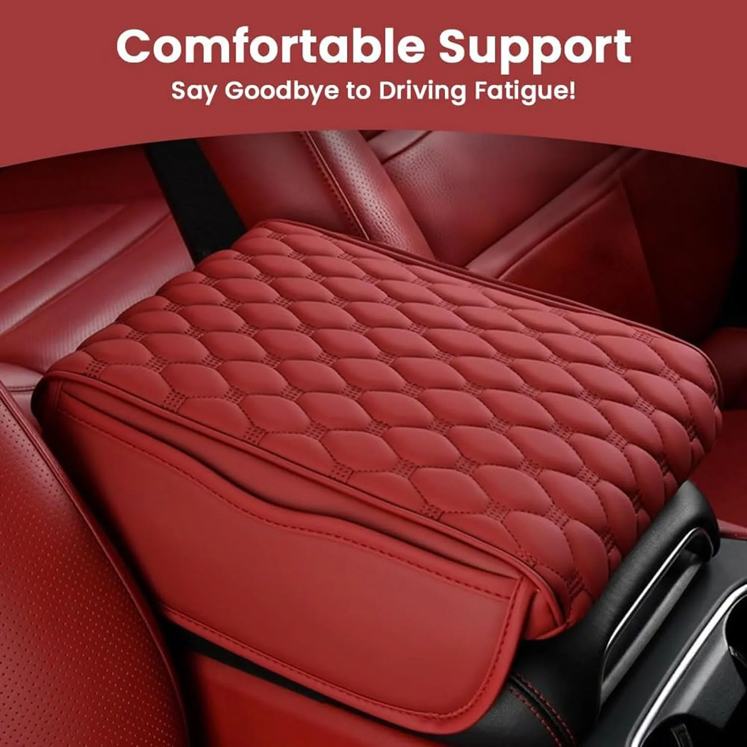 Car Center Console Pad for Alfa Romeo Tonale 2022 2023 2024 2025, Leather Center Console Armrest Protector Cover with 2 Storage Bags, Car Accessories,Brown