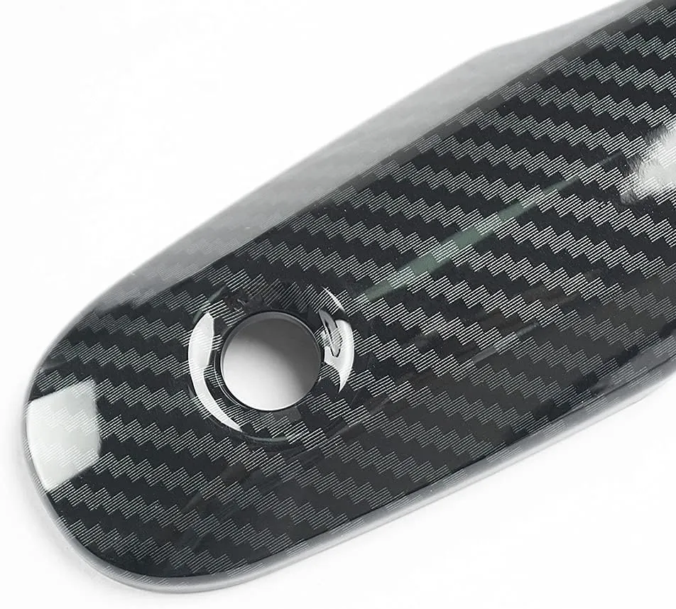 Car Door Handle Cover Protector Compatible for 2018-2023 2024 2025 Toyota Camry Accessories Compatible for Toyota Corolla Venza 2025 2024 2023 2022-2020 (with 2 Smart Key Holes, Carbon Fiber)