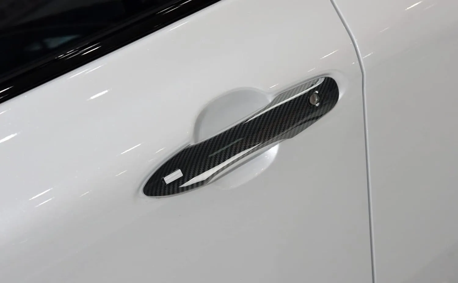 Car Door Handle Cover Protector Compatible for 2018-2023 2024 2025 Toyota Camry Accessories Compatible for Toyota Corolla Venza 2025 2024 2023 2022-2020 (with 2 Smart Key Holes, Carbon Fiber)