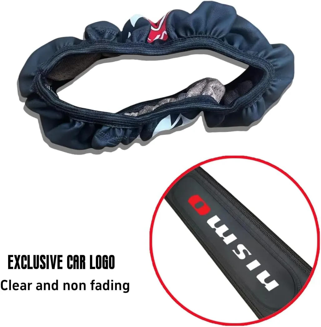 Car Leather Steering Wheel Cover Anti-Slip Steering Wheels Accessories Compatible with nismo 370Z 350Z GTR and More