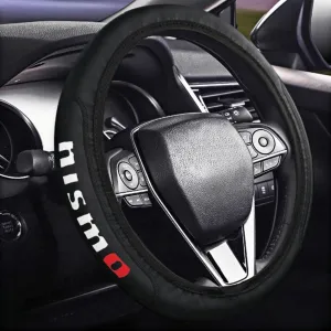 Car Leather Steering Wheel Cover Anti-Slip Steering Wheels Accessories Compatible with nismo 370Z 350Z GTR and More