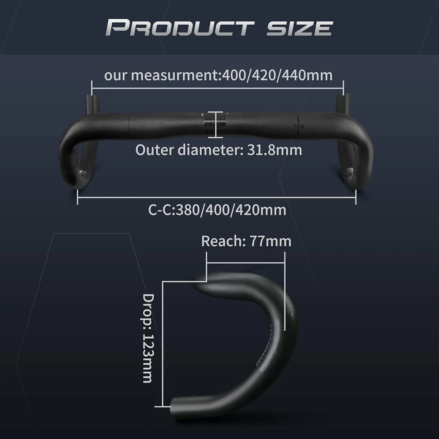 Carbon Road Bike Handlebars Drop Handlebars RXL SL Carbon Handlebar Road Bike 31.8 drop bars 42cm road handlebar Groove Design External Cables Black UD Glossy 31.8x420mm Bicycle Handlebar