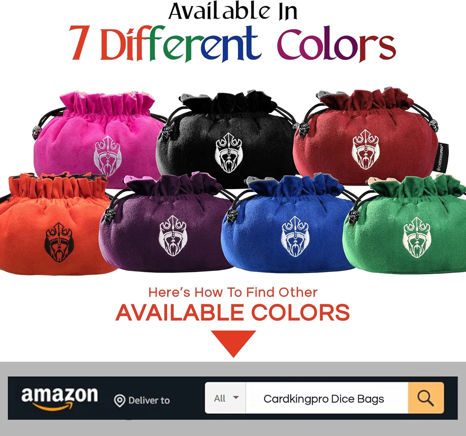 CardKingPro Immense Dice Bags with Pockets - Black - Capacity 150  Dice - Great Organizer for Dice Hoarders, Perfect For Dungeons and Dragons [Patented Design]