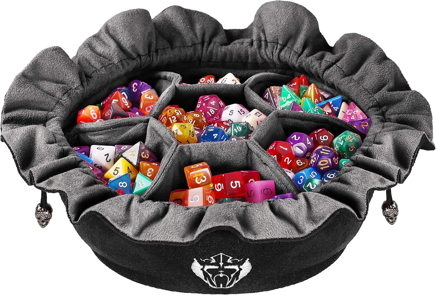CardKingPro Immense Dice Bags with Pockets - Black - Capacity 150  Dice - Great Organizer for Dice Hoarders, Perfect For Dungeons and Dragons [Patented Design]