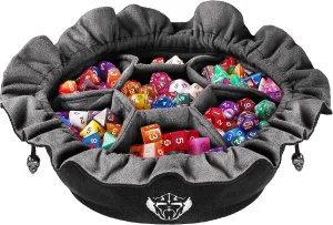 CardKingPro Immense Dice Bags with Pockets - Black - Capacity 150  Dice - Great Organizer for Dice Hoarders, Perfect For Dungeons and Dragons [Patented Design]