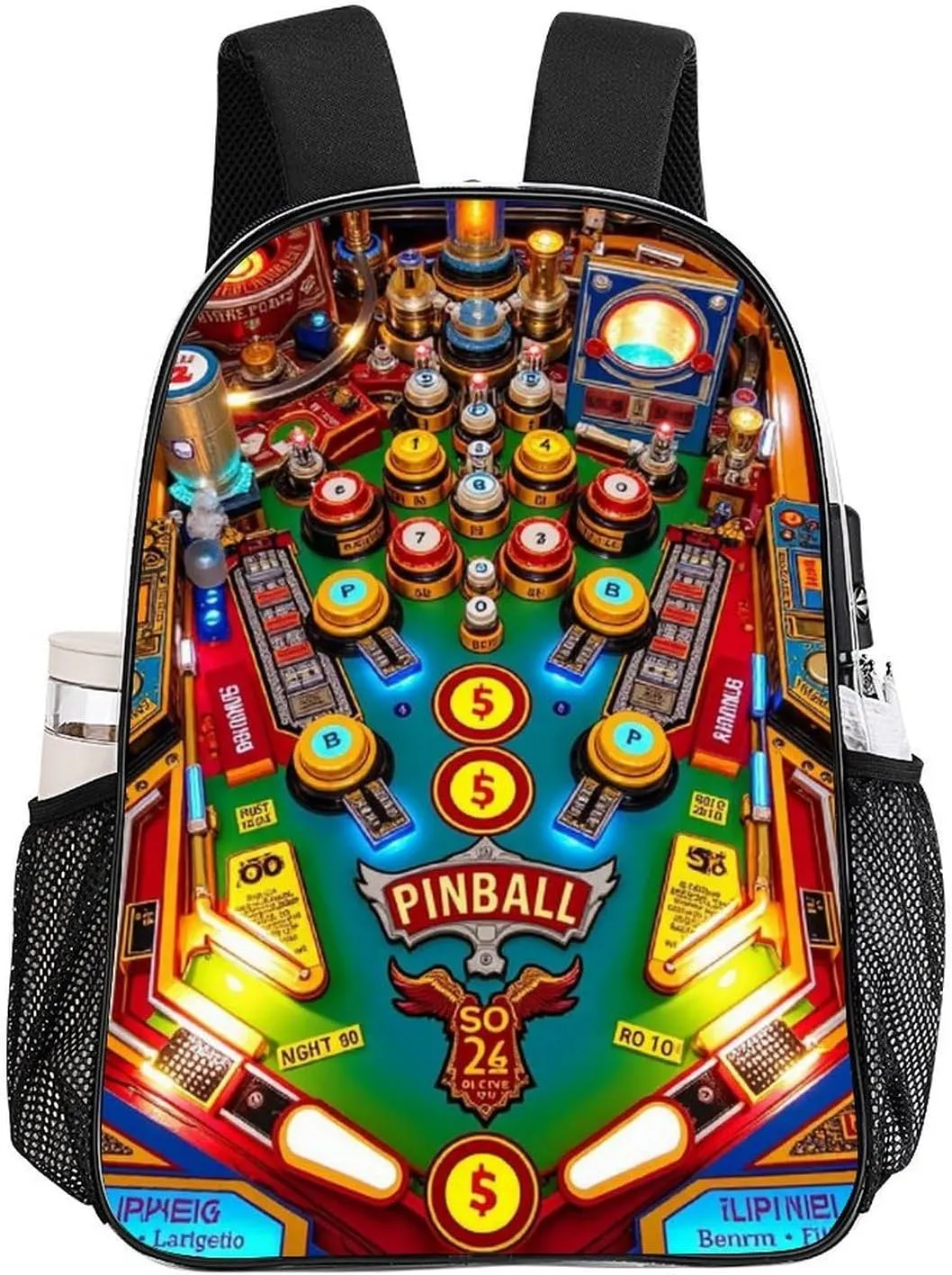 Cartoon Pinball Orange Daypack Backpack Transparent Multipurpose Anti-Theft Shoulder Bag Big Capacity Gym Outdoor Hiking Backpack With Smooth Zippers