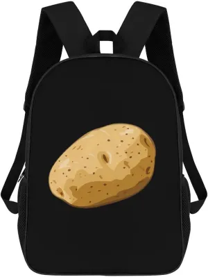Cartoon Potato 17 Inches Unisex Laptop Backpack Lightweight Shoulder Bag Travel Daypack