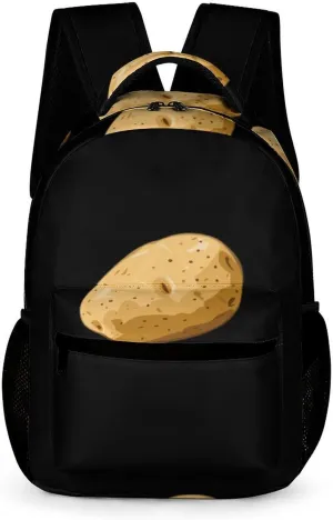 Cartoon Potato Unisex Small Backpack Lightweight Shoulder Bag Travel Daypack