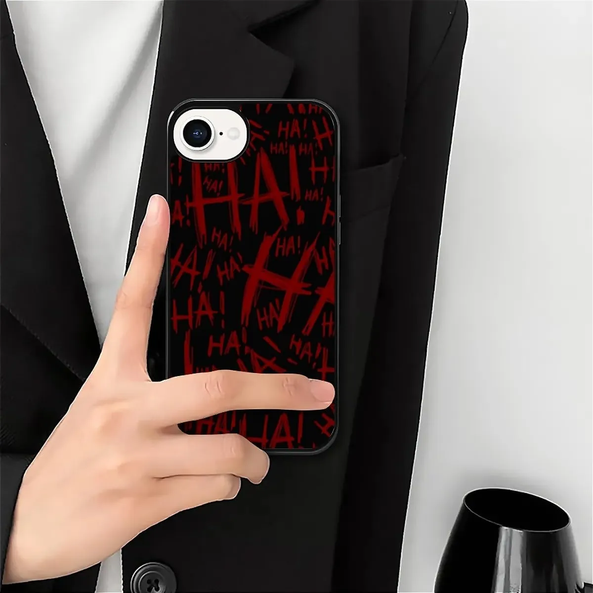 Case Compatible with iPhone 16E,Joker Laughter Covers for Men/Boys,Four Side Frame Anti-Skid Soft Silicone Shockproof Protective Case for iPhone 16E 6.1inch