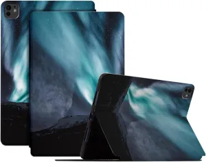 Case for iPad Pro 13-inch (M4), Shockproof Protective PU Leather Case with Adjustable Viewing Stand Angle Folio Fold Cute Cover (Aurora)