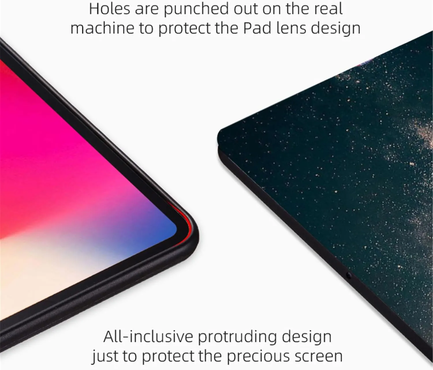 Case for iPad Pro 13-inch (M4), Shockproof Protective PU Leather Case with Adjustable Viewing Stand Angle Folio Fold Cute Cover (Aurora)