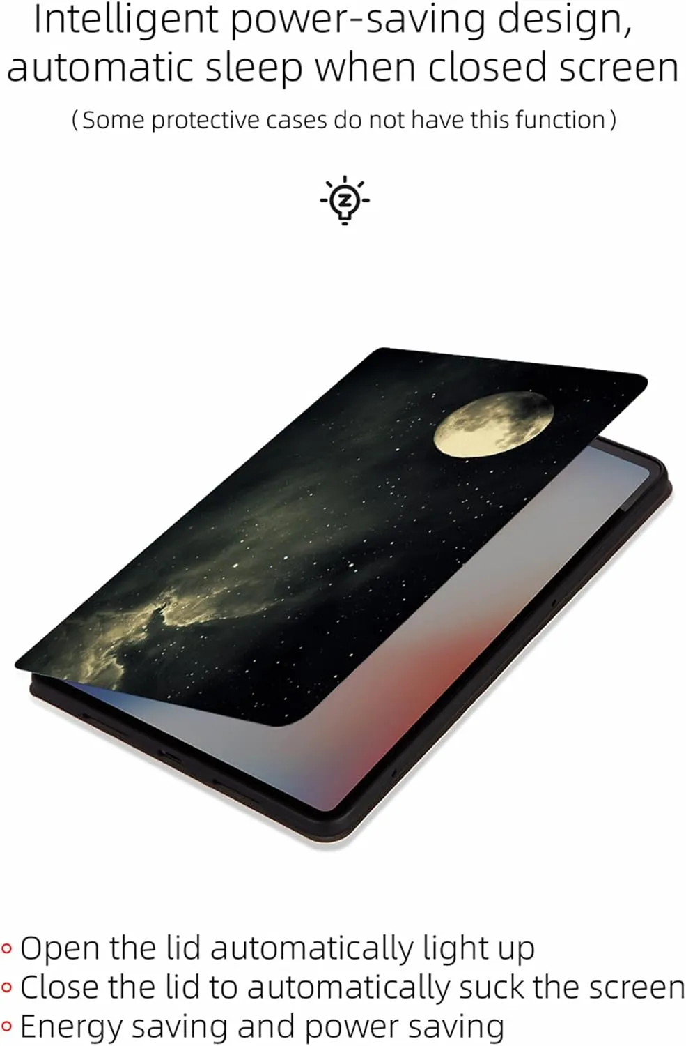 Case for iPad Pro 13-inch (M4), Shockproof Protective PU Leather Case with Adjustable Viewing Stand Angle Folio Fold Cute Cover (Aurora)