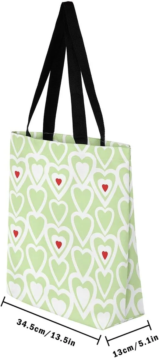 Castle Fairy Love Purple Black Canvas Tote Bag for Adults