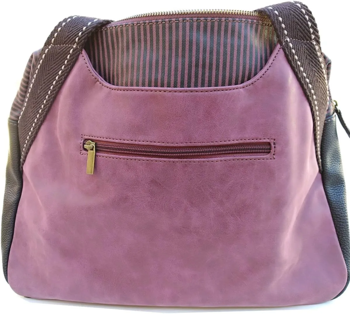 CHALA Large Bowling Tote Shoulder Bag with Canvas Handle and LLAMA Keyfob (LLAMA)