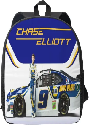 Chase-Elliott-Car-9 Backpack Work Rucksack Computer Bag 17 Inch Travel Backpack Gym Bags