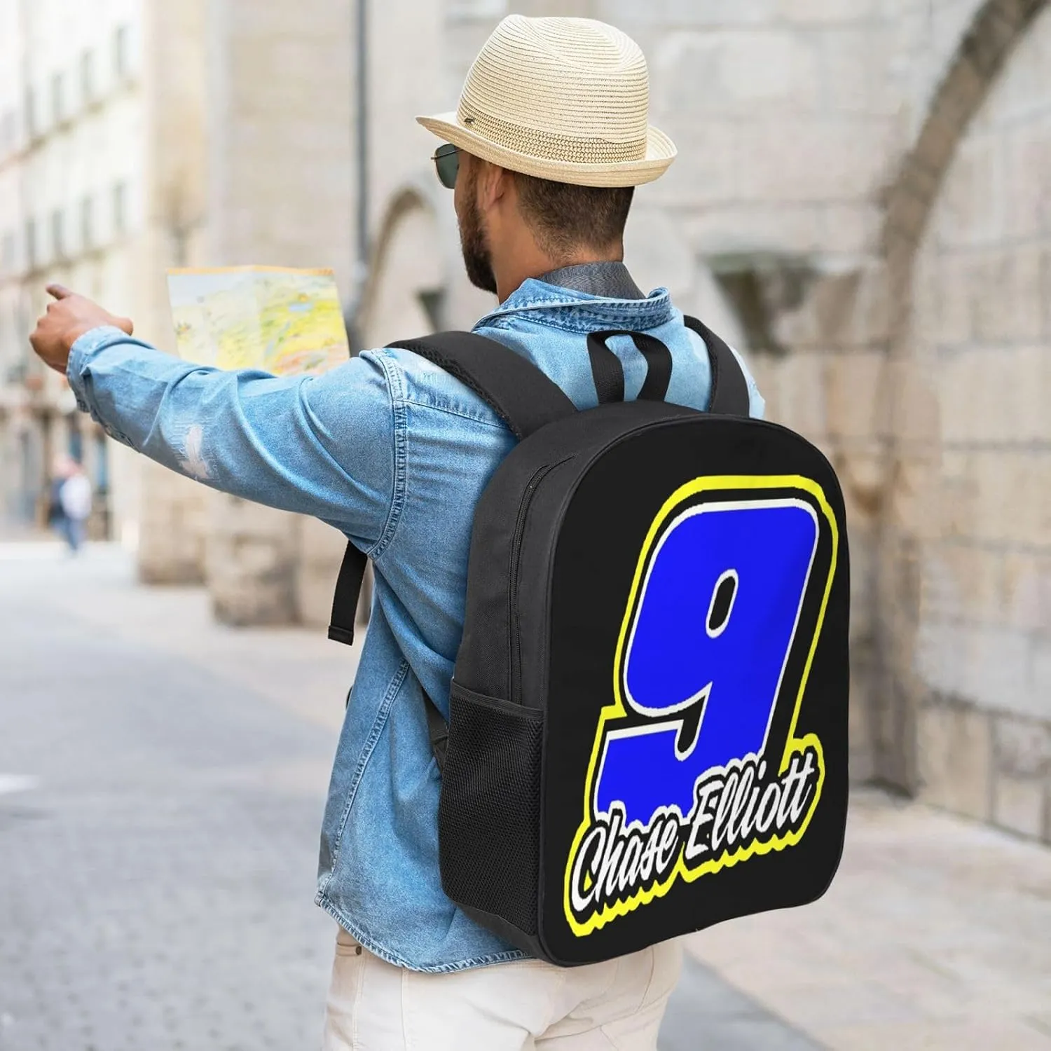 Chase-Elliott-Car-9 Backpack Work Rucksack Computer Bag 17 Inch Travel Backpack Gym Bags