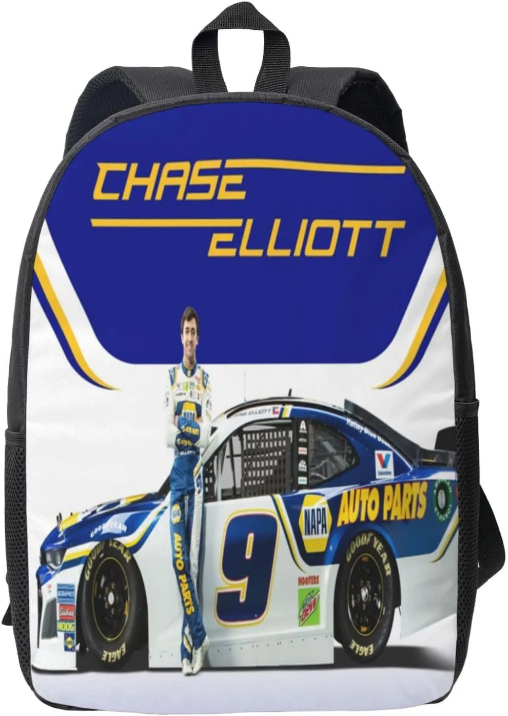 Chase-Elliott-Car-9 Backpack Work Rucksack Computer Bag 17 Inch Travel Backpack Gym Bags