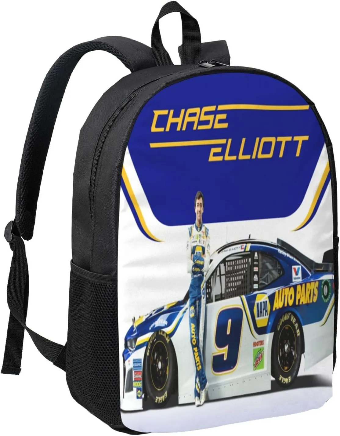 Chase-Elliott-Car-9 Backpack Work Rucksack Computer Bag 17 Inch Travel Backpack Gym Bags