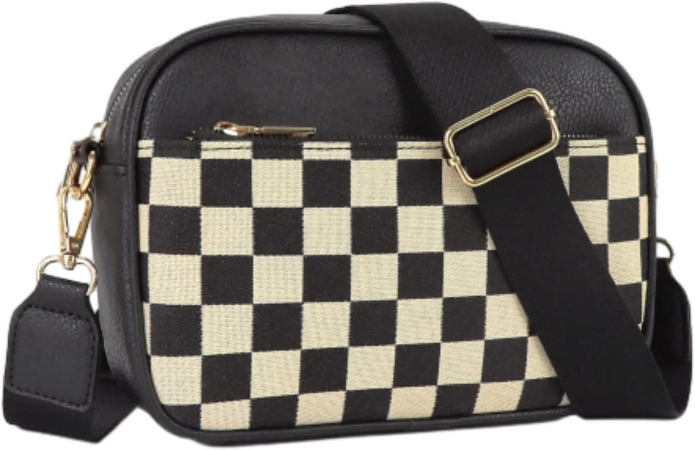 Checkered Crossbody Bag Checkerboard Purse For Women Plaid Pattern Shoulder Bags Colorblock Leather Handbag