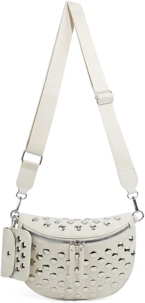 Checkered Crossbody Bag for Women Checkerboard Bum Bags PU Canvas Sling Purse with Mini Wallet