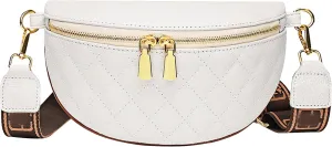 Chest Phone Purse Wide Straps Crossbody Shoulder Dazzling Rhinestones Fanny Pack Slide Zip Waist Pack