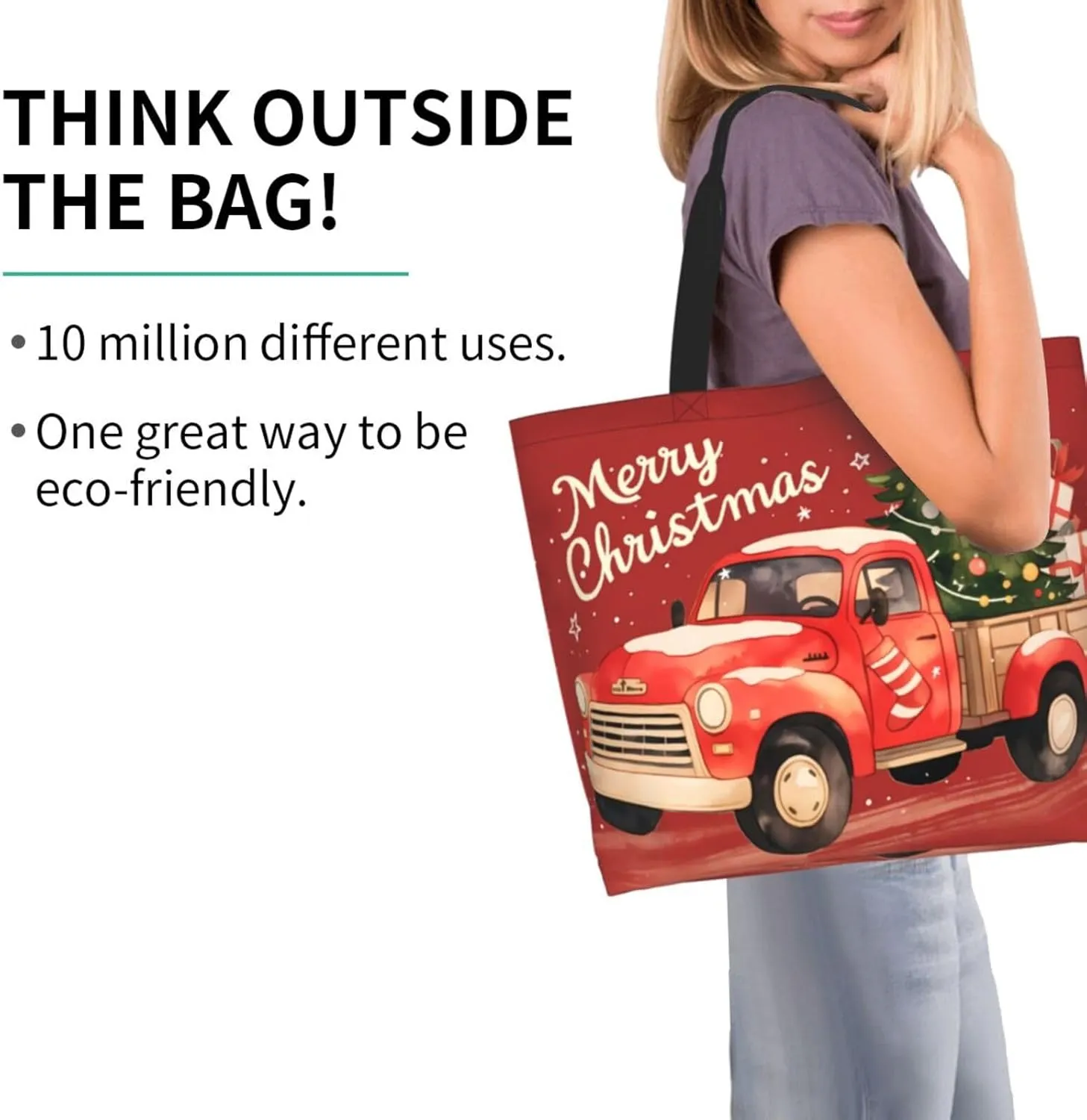 Christmas Tote Bags women Large shopping Bag Christmas Handbags Travel Bags