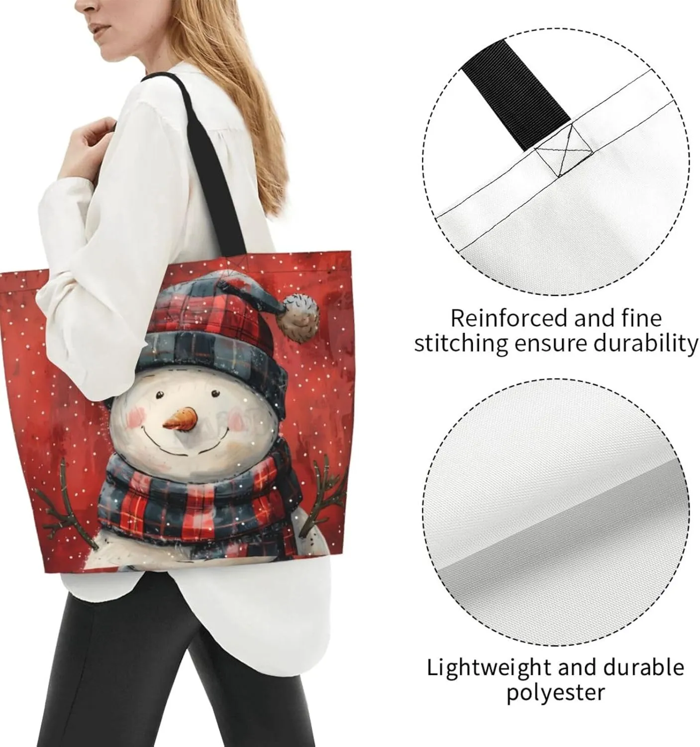 Christmas Tote Bags women Large shopping Bag Christmas Handbags Travel Bags