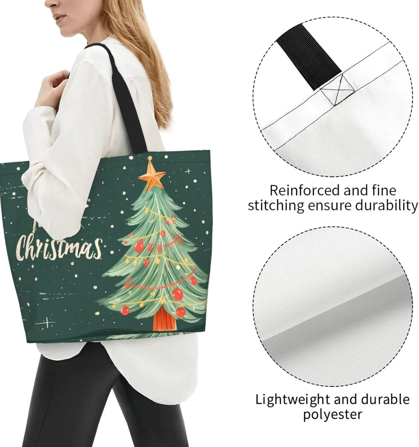 Christmas Tote Bags women Large shopping Bag Christmas Handbags Travel Bags