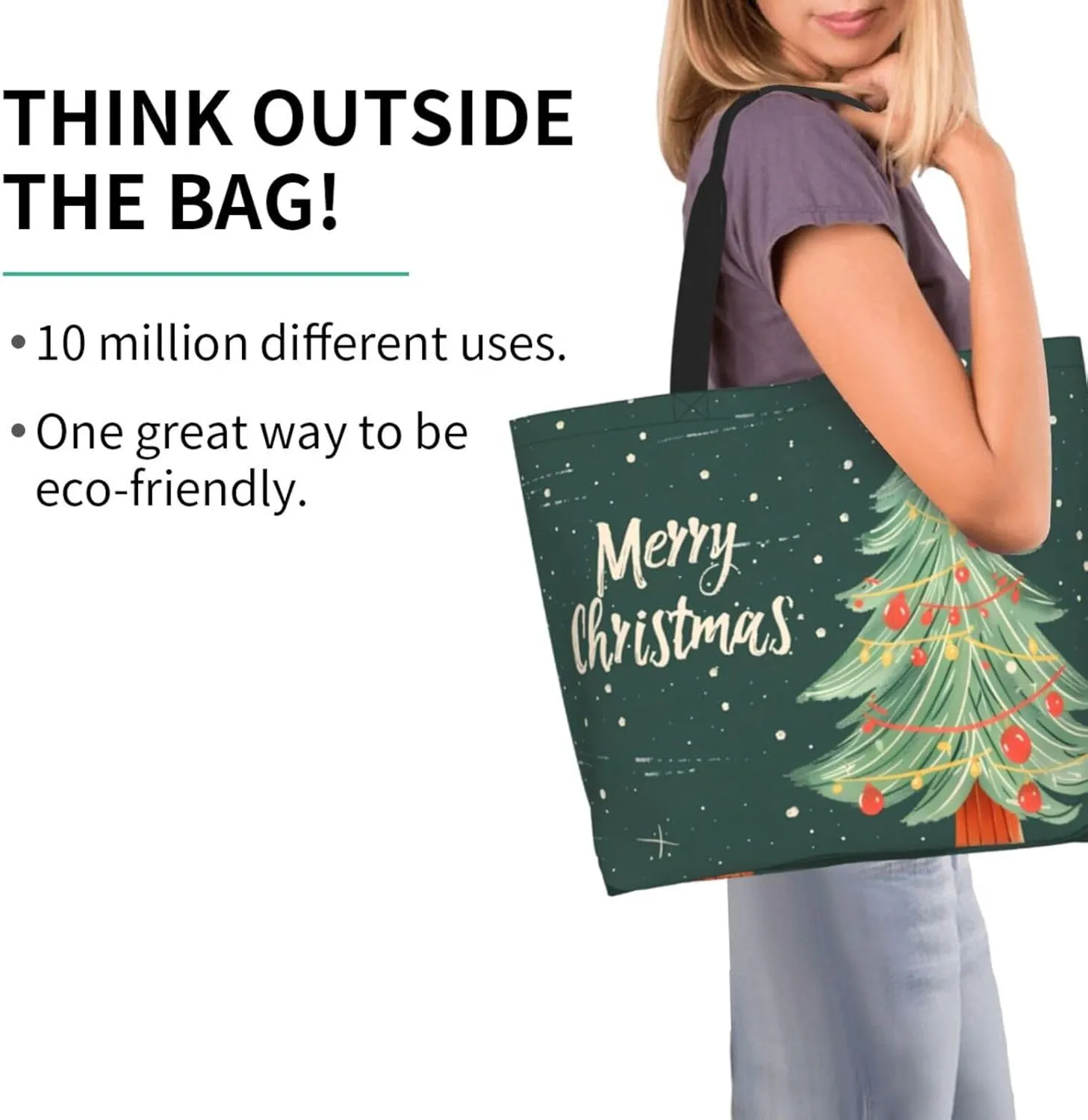 Christmas Tote Bags women Large shopping Bag Christmas Handbags Travel Bags