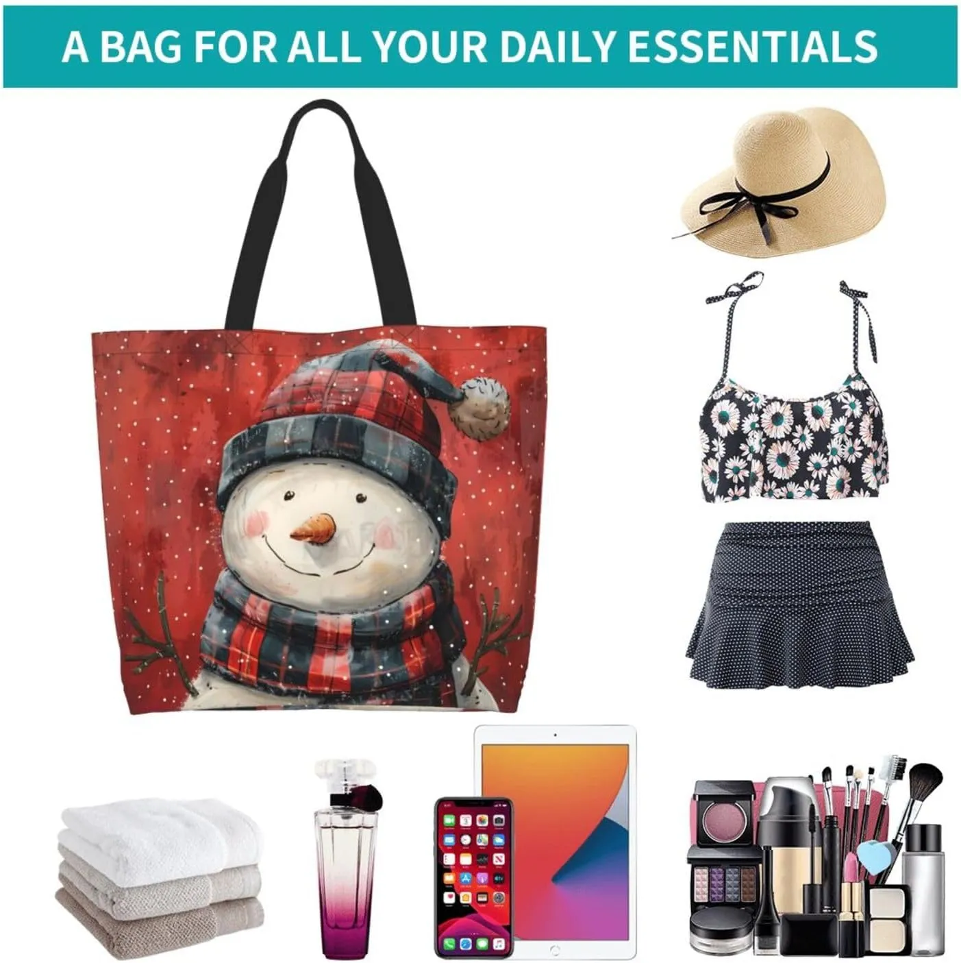 Christmas Tote Bags women Large shopping Bag Christmas Handbags Travel Bags