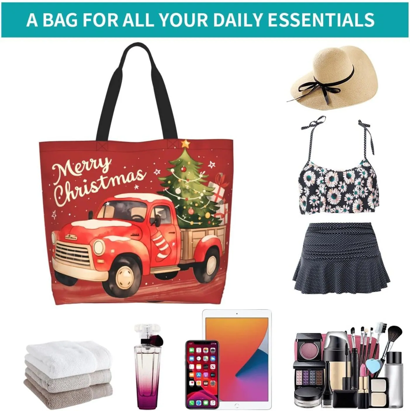 Christmas Tote Bags women Large shopping Bag Christmas Handbags Travel Bags