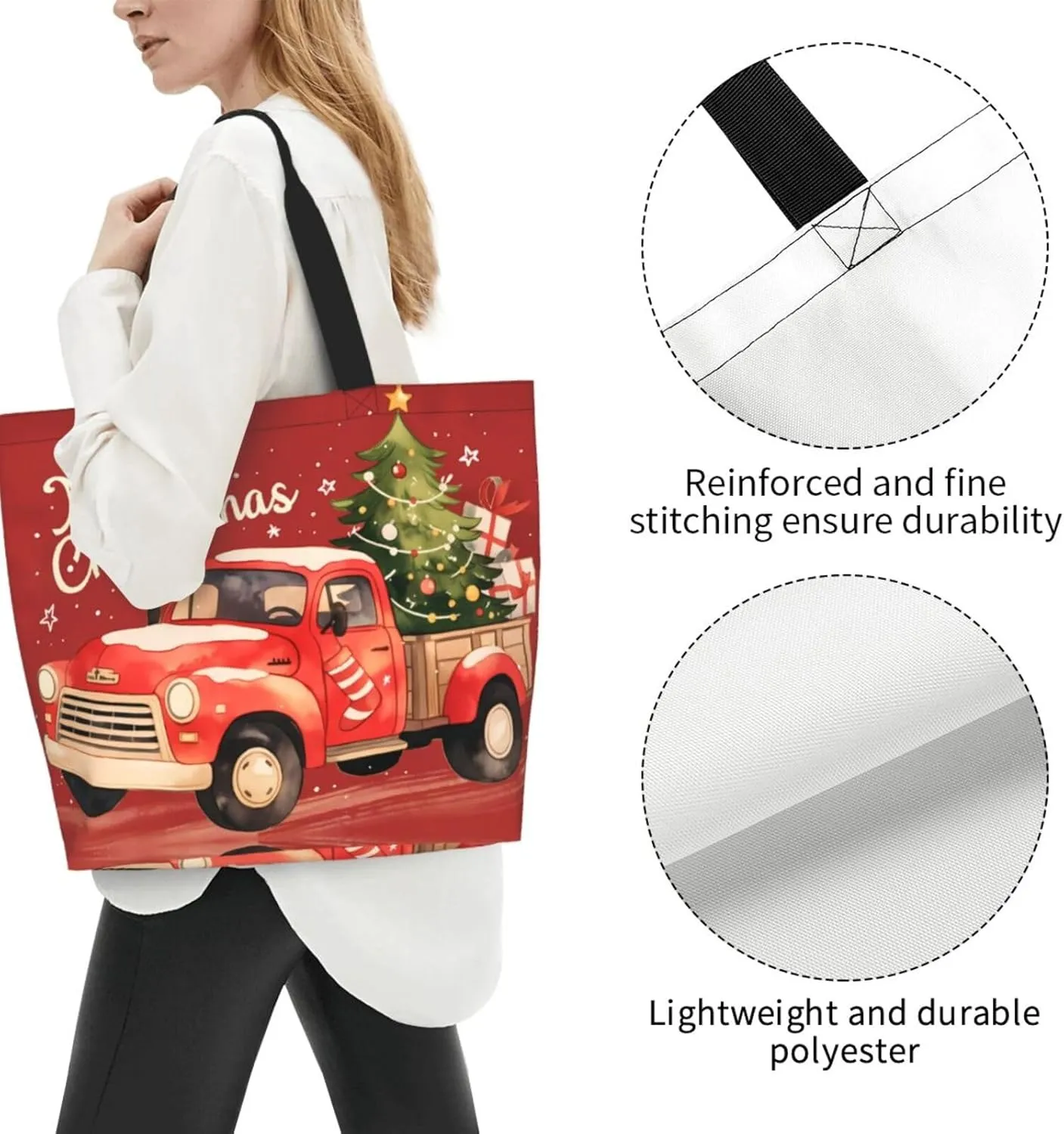 Christmas Tote Bags women Large shopping Bag Christmas Handbags Travel Bags