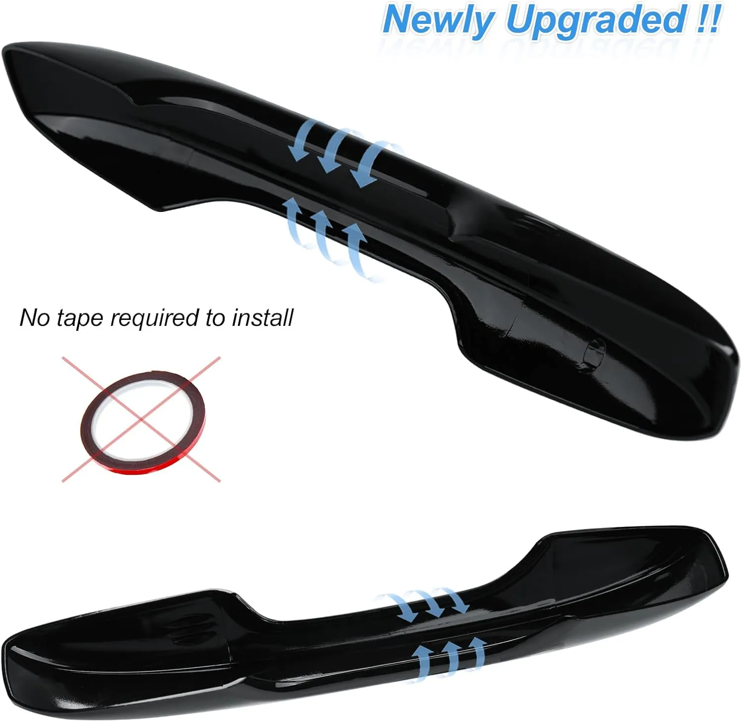 CKE Compatible with Honda Civic 2022 2023 2024 2025 for Accord CR-V HR-V 2023 2024 2025 Accessories Car Exterior Door Handle Cover Trims -Glossy Black