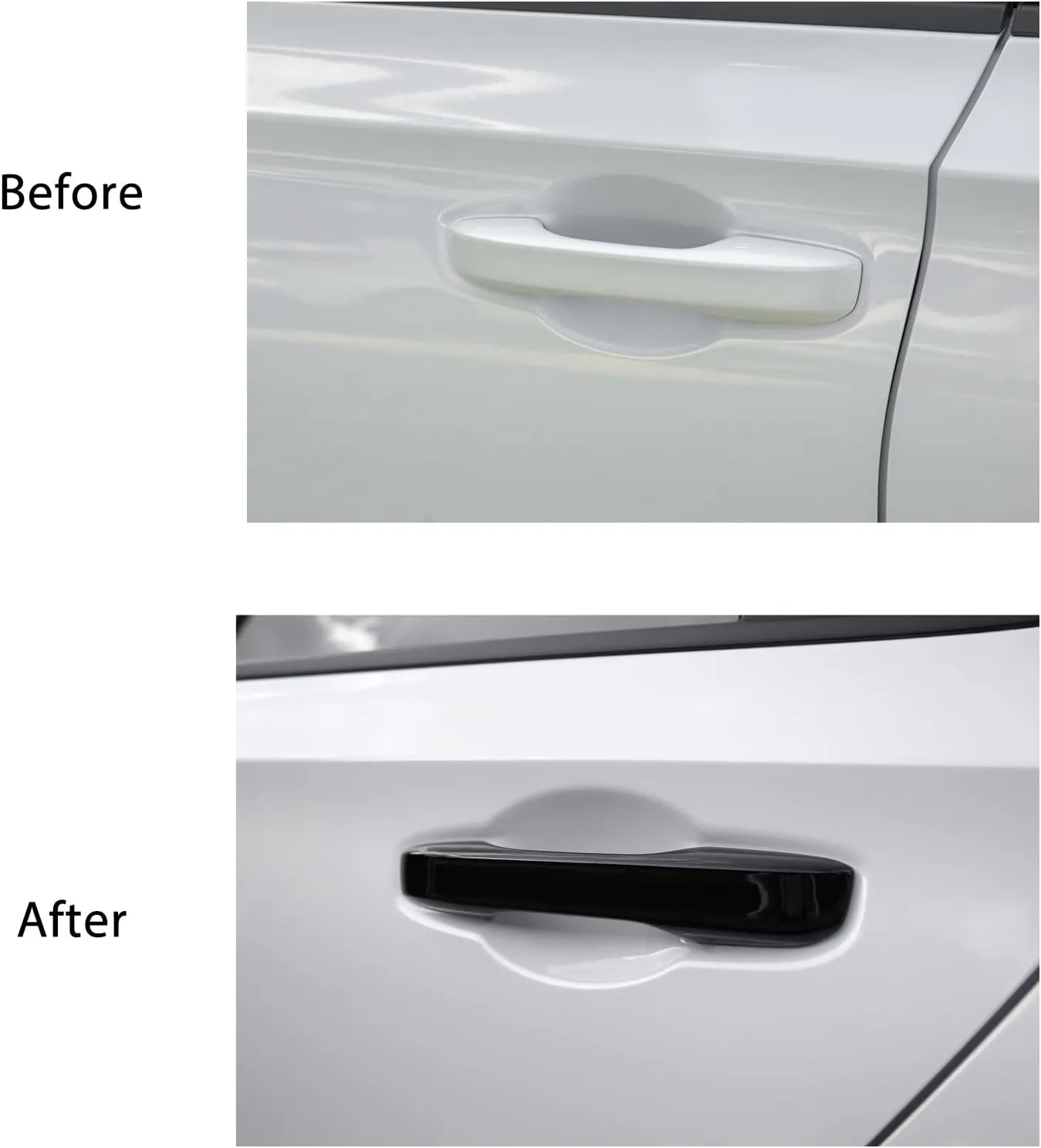 CKE Compatible with Honda Civic 2022 2023 2024 2025 for Accord CR-V HR-V 2023 2024 2025 Accessories Car Exterior Door Handle Cover Trims -Glossy Black
