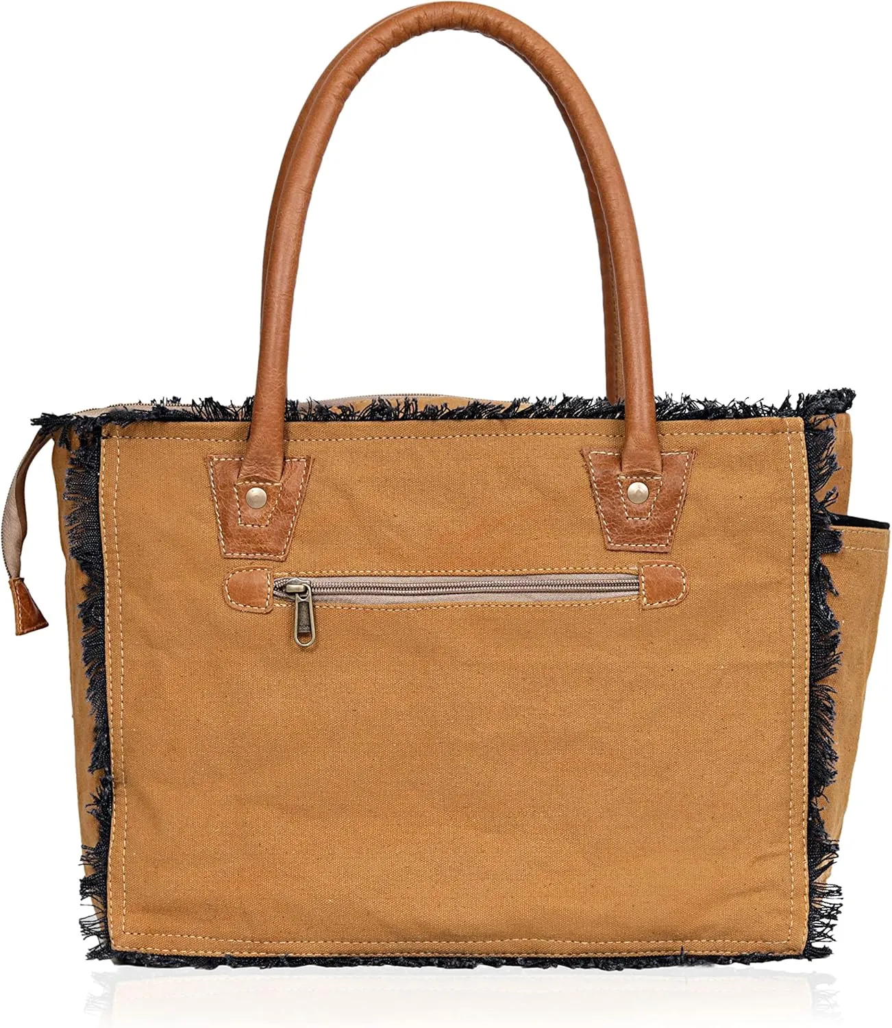 CLA Bags Sel De Mer Upcycled Canvas & Cowhide Tote