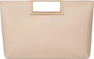 Classic Top-Handle Bag for Women Trendy Crossbody Clutch Purse PU Leather Fashion Handbag with a Mental Strap