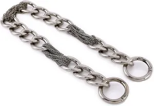 Classy Metal Tassels Bag Chains Purse Handles Shoulder Strap Replacement Charms Accessories (Silver Big 17'')