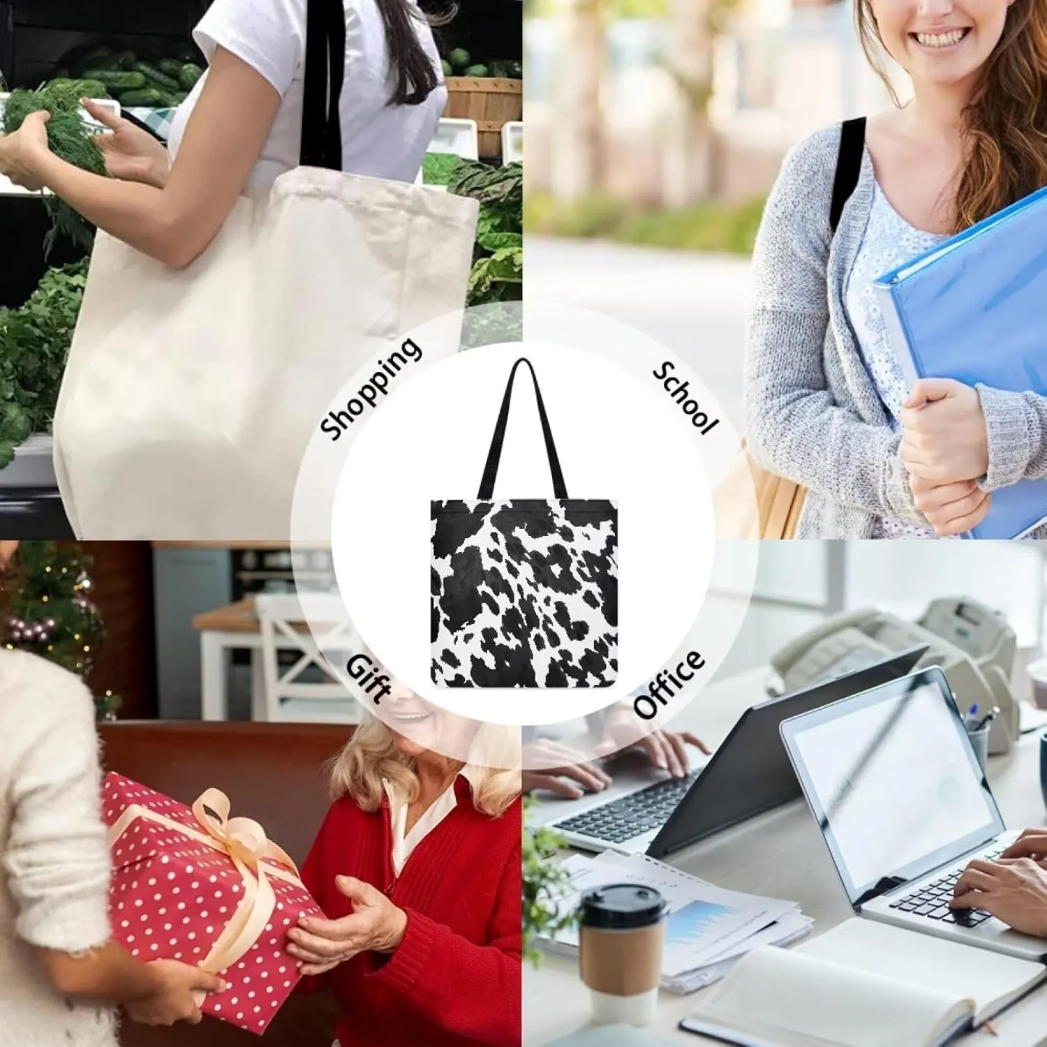 Cloth Grocery Tote Bags Reusable Grocery Bags Large Canvas Tote Bags