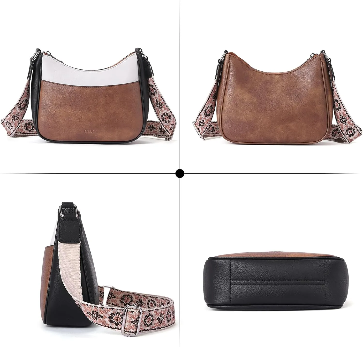 CLUCI Crossbody Bags for Women, Vegan Leather Shoulder Handbags, Purses for Women with Adjustable Wide Strap