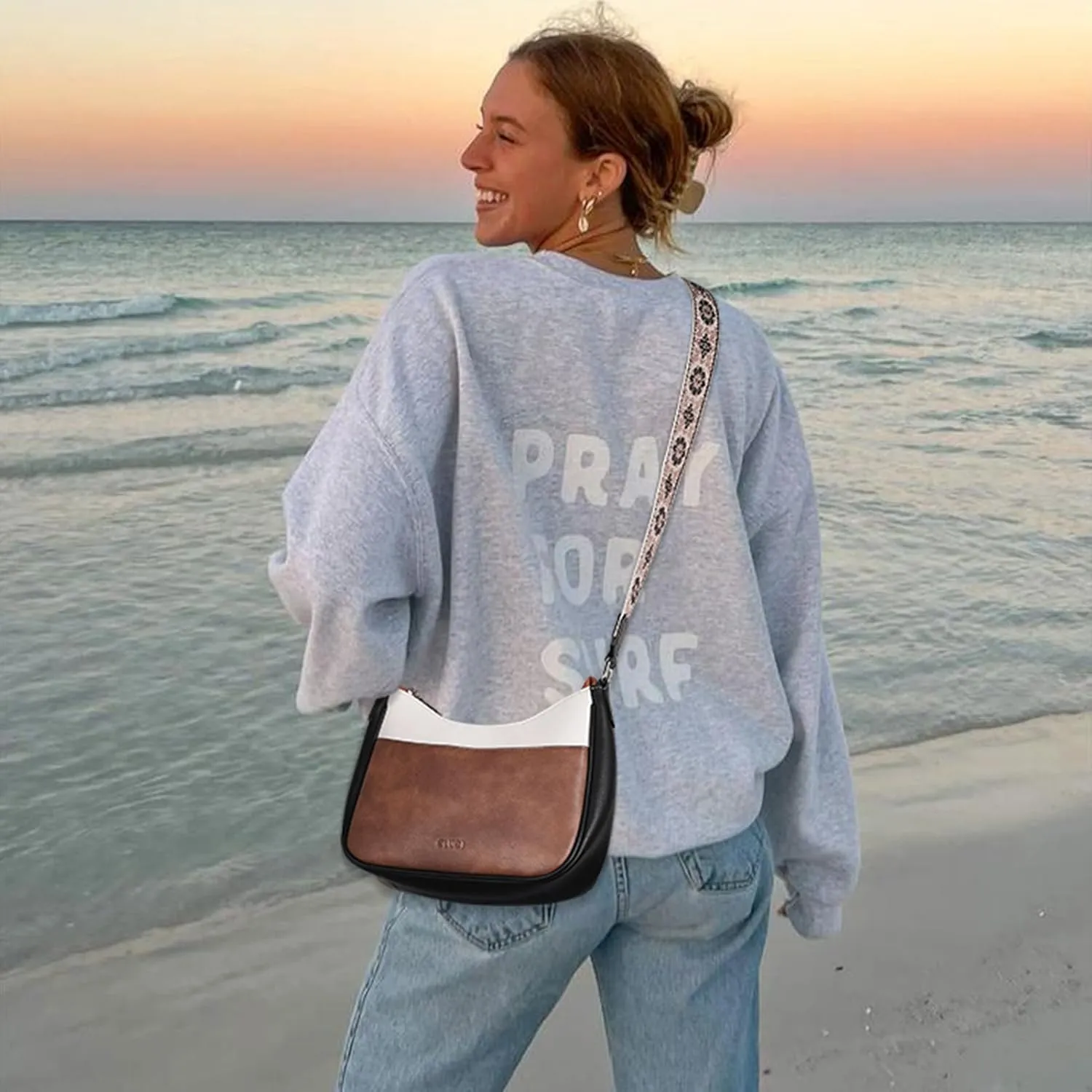 CLUCI Crossbody Bags for Women, Vegan Leather Shoulder Handbags, Purses for Women with Adjustable Wide Strap