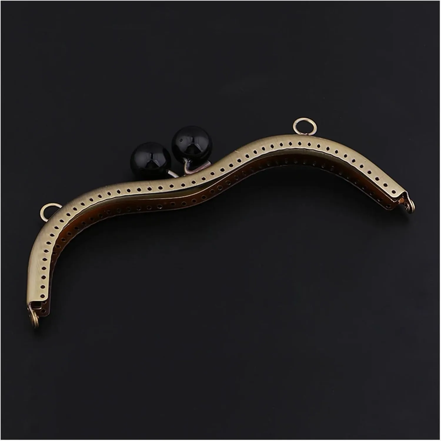 Clutch Frame Metal Frame Kiss Clasp Lock Arch for Sewing Handbag Purse Coin Bag 19cm for Purse Bag Making DIY Craft(White)