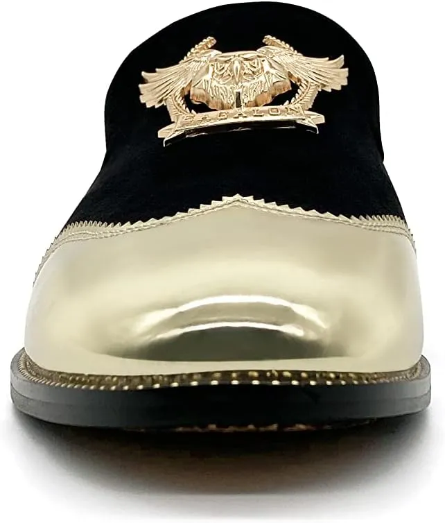 CMM Men's Glitter Loafers Shiny Slip On Dress Shoes Luxury Sparkling Studded Loafers