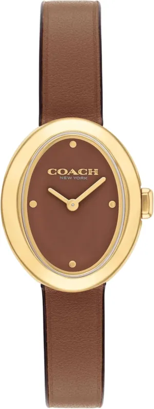 Coach Sammy Women's - 2H Quartz Watch - Calfskin Leather Strap - Water Resistant up to 3ATM/30 Meters - Gift for Her - Modern Design - Perfect for Everyday Wear - 22.5mm