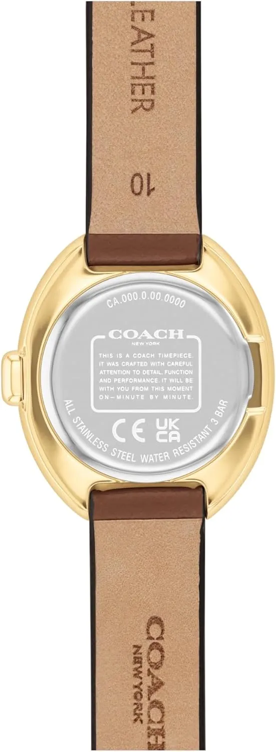 Coach Sammy Women's - 2H Quartz Watch - Calfskin Leather Strap - Water Resistant up to 3ATM/30 Meters - Gift for Her - Modern Design - Perfect for Everyday Wear - 22.5mm