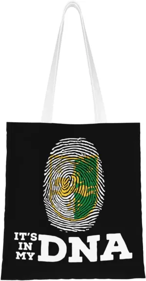Coat of Arms of Abkhazia It's in My DNA Tote Bag for Women Canvas Shopping Bags Reusable Large Capacity Casual Shoulder Handbags Grocery Bags DIY Gift Bags
