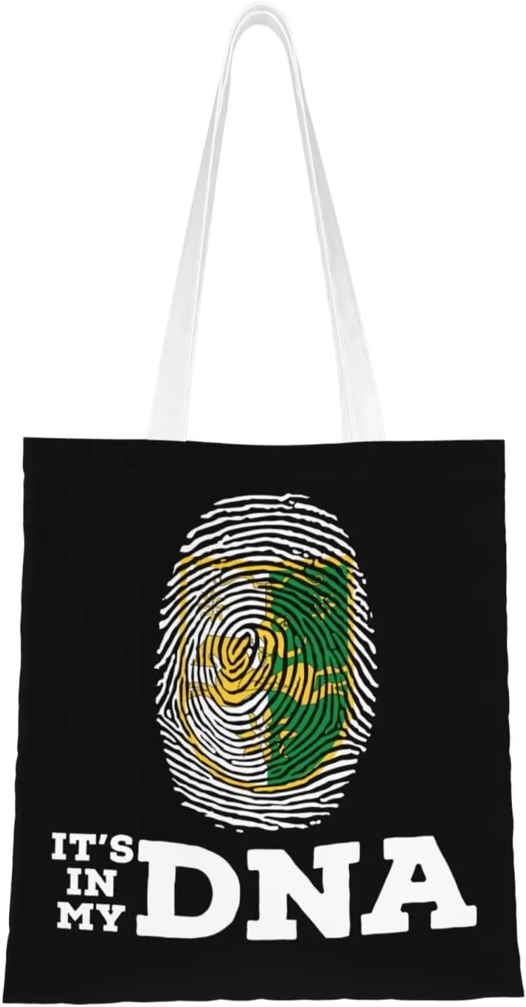 Coat of Arms of Abkhazia It's in My DNA Tote Bag for Women Canvas Shopping Bags Reusable Large Capacity Casual Shoulder Handbags Grocery Bags DIY Gift Bags