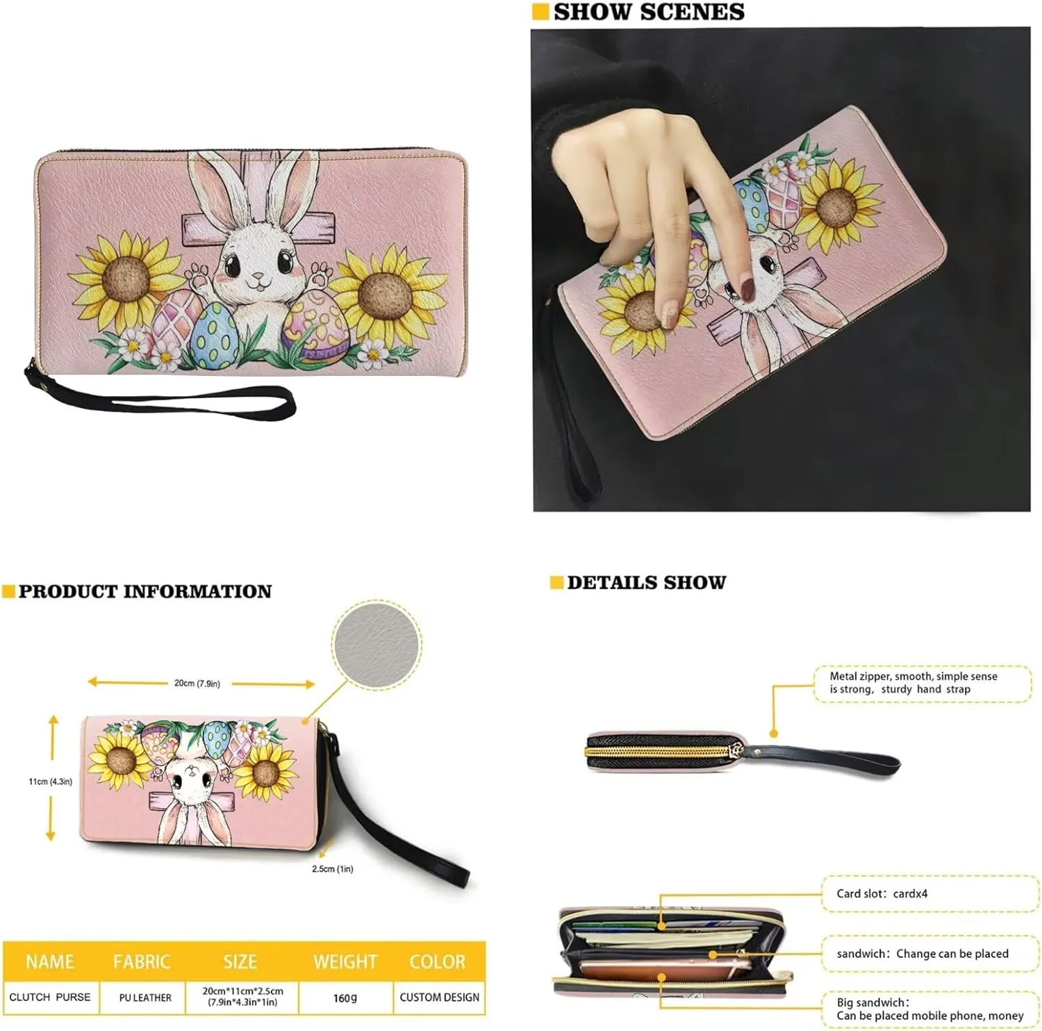 Coldinair Easter Handbag Tote Bag for Women Ladies Top Handle Purse and Wallet Set Leather Tote Purse for Women