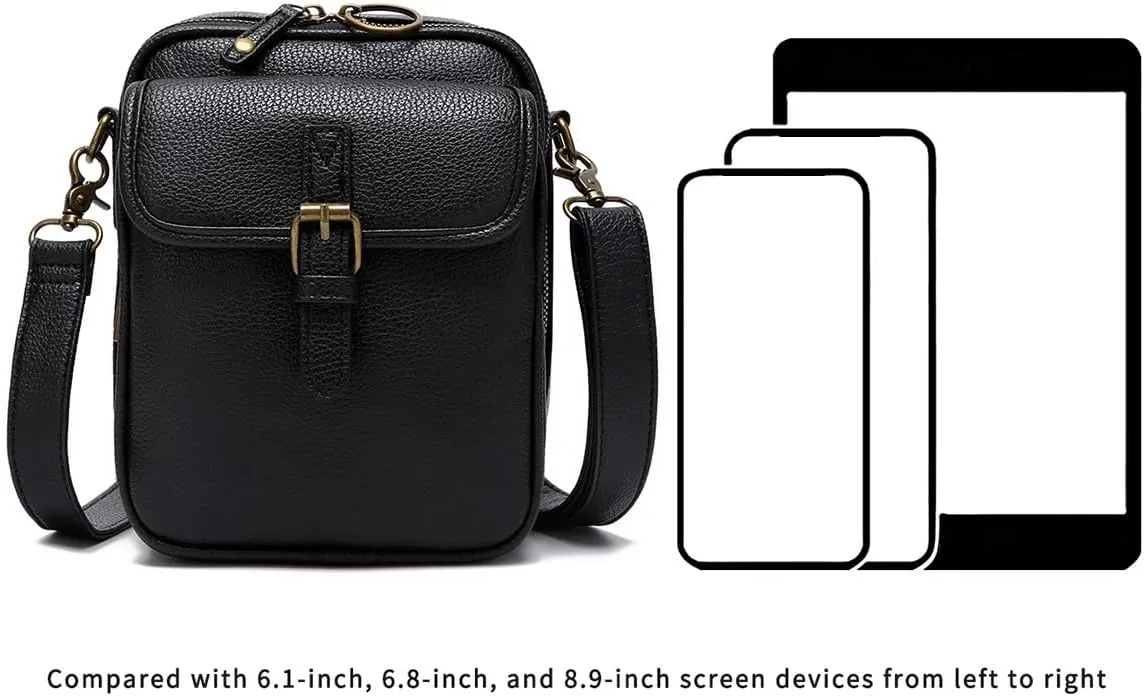 Collaboraten1 Crossbody Leather Bag, Urvashi Crossbody Leather Bag with Card Slots, Anti-Theft Shoulder Bags Women