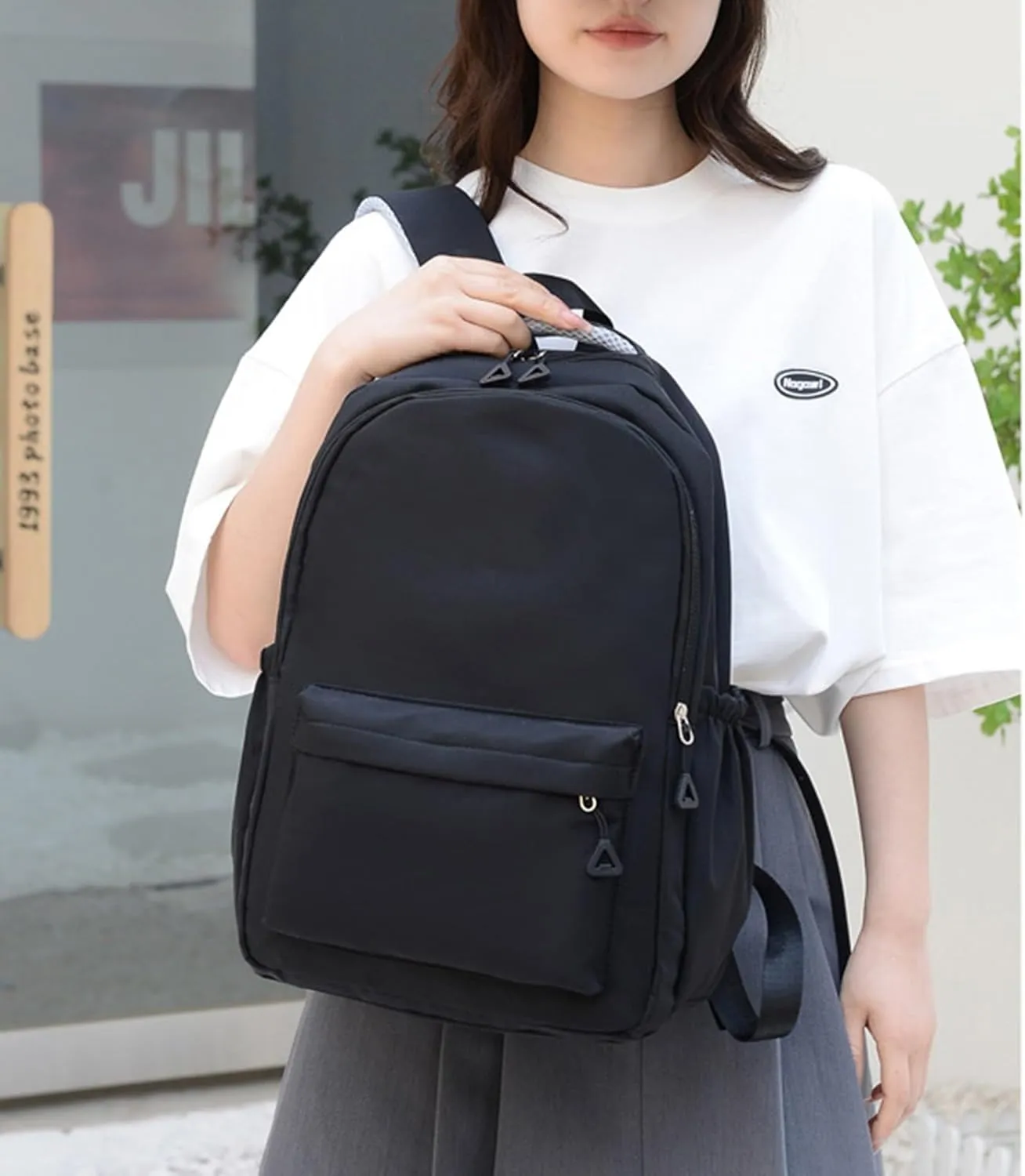 College Backpacks for Women Waterproof Stylish Daypack Purses Shoulder Bags Outdoor Travel Slim Laptop Backpack(B)